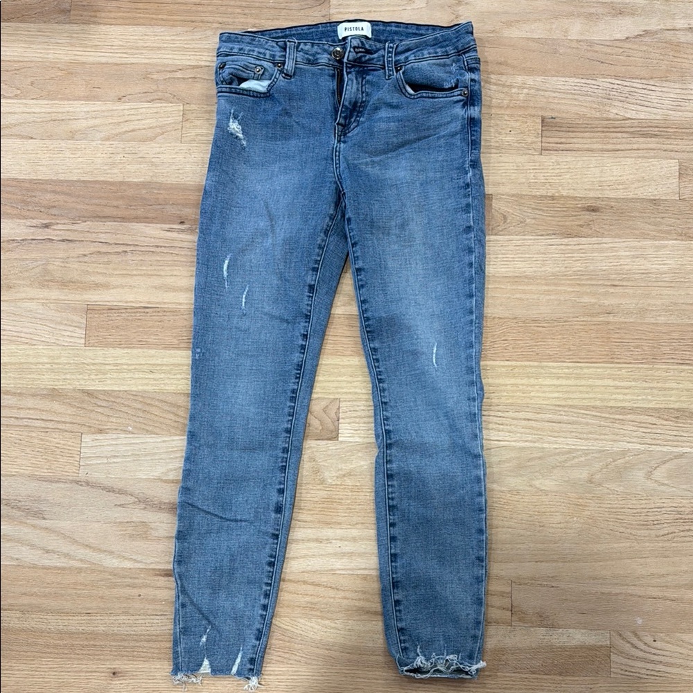 Pistola Blue Skinny Jeans with Tapered Leg
